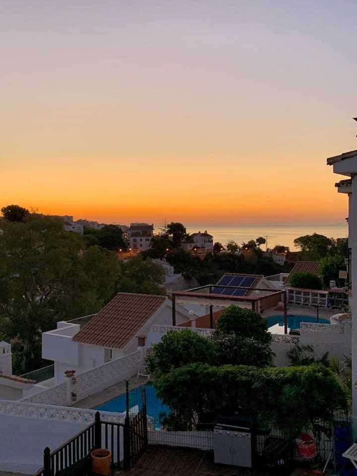 La Villa Escondida 1 Precioso Estudio Vista Al Mar Малага Экстерьер фото